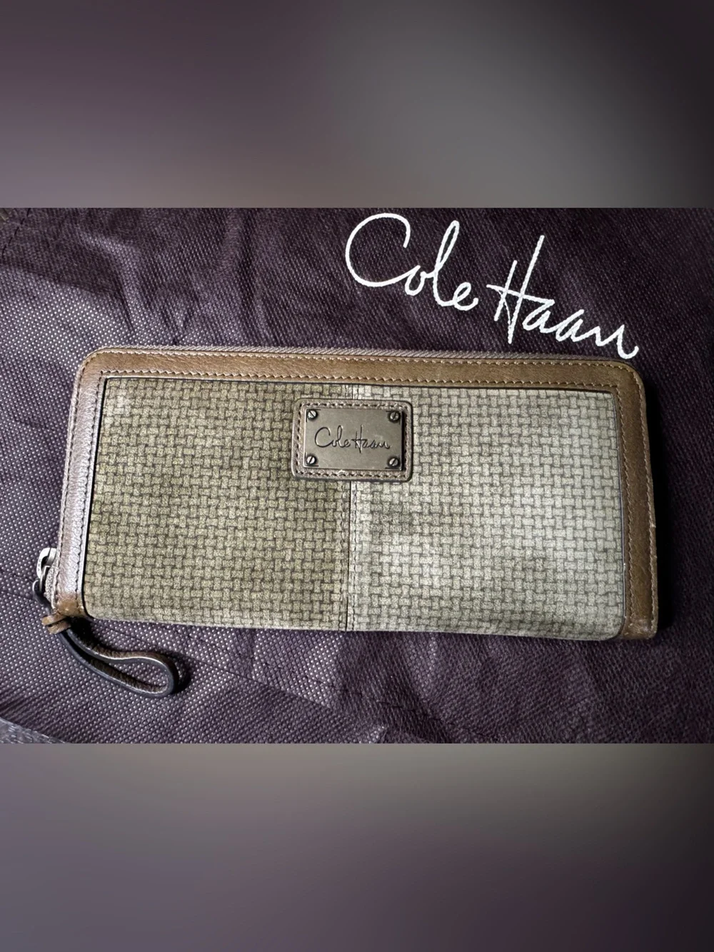 VINTAGE Y2K Cole Haan ‘Genevieve Weave’ Essential Wallet